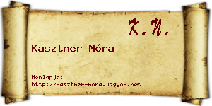 Kasztner Nóra névjegykártya