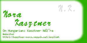 nora kasztner business card